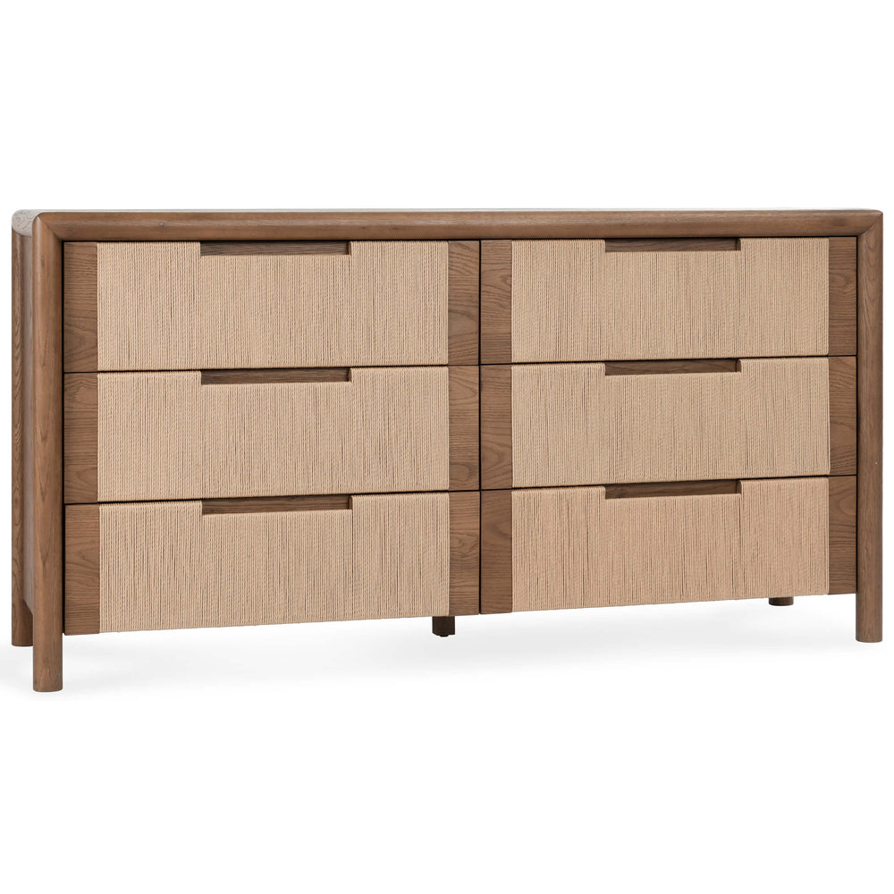 Corda 6 Drawer Dresser, Brown/Natural