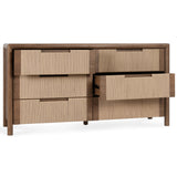 Corda 6 Drawer Dresser, Brown/Natural