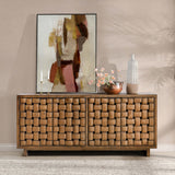 Bast 4 Door Cabinet, Mission Brown-Furniture - Storage-High Fashion Home