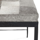 Achen Hide Bench, Sparrow Gray-Furniture - Benches-High Fashion Home