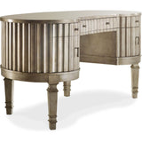 Fluted Kidney Desk, Champagne