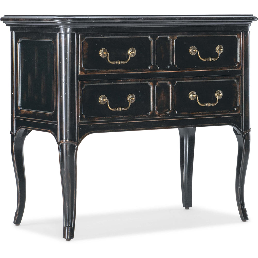 Charleston 2 Drawer Nightstand, Black Cherry-Furniture - Bedroom-High Fashion Home