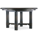 Retreat Pole Rattan Round Dining Table, Black Sand-Furniture - Dining-High Fashion Home