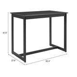 Midnight Wave Bar Table, Black