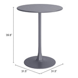 Soleil Bar Table, Gray