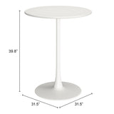 Soleil Bar Table, White