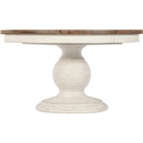 Americana Round Pedestal Dining Table w/22" Leaf, Honey Top/Daisy Base-Furniture - Dining-High Fashion Home