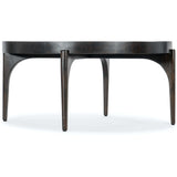 Commerce & Market Round Cocktail Table, Dark Wood-Furniture - Accent Tables-High Fashion Home