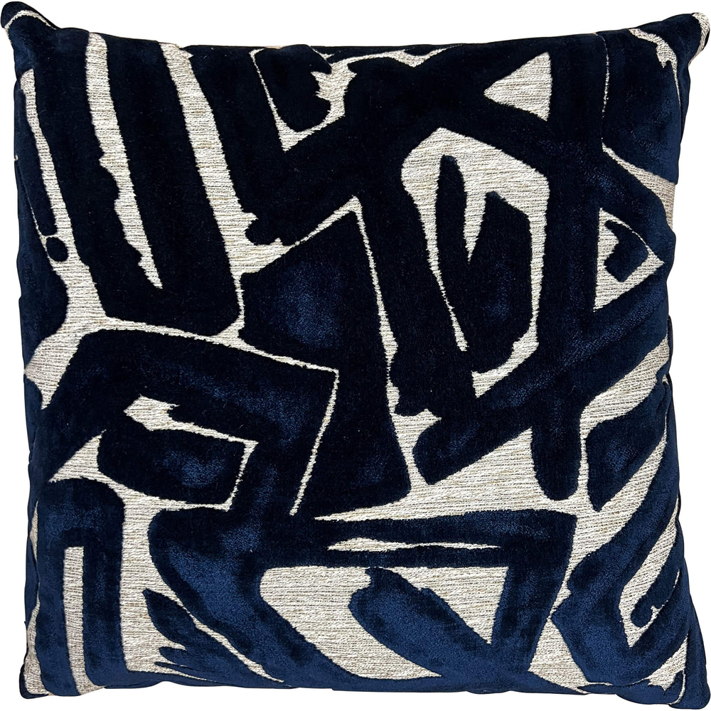 ACDC Pillow, Indigo-Accessories-High Fashion Home