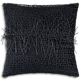 Atlas Tassle Pillow, Black-Accessories-High Fashion Home