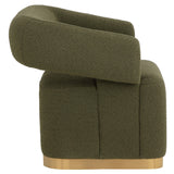 Aggie Swivel Chair, Copenhagen Olive-Furniture - Chairs-High Fashion Home