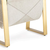 Andres Hair on Hide Magazine Rack, Brass-Furniture - Storage-High Fashion Home