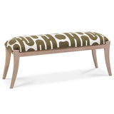 Arielle Bench, Olive/White