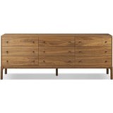 Arturo 9 Drawer Dresser, Natural Walnut