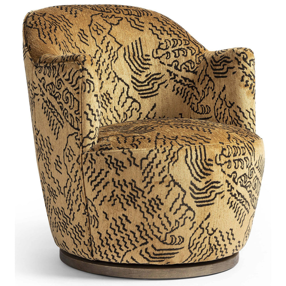 Aurora Swivel Chair, Balkan Ochre-Furniture - Chairs-High Fashion Home