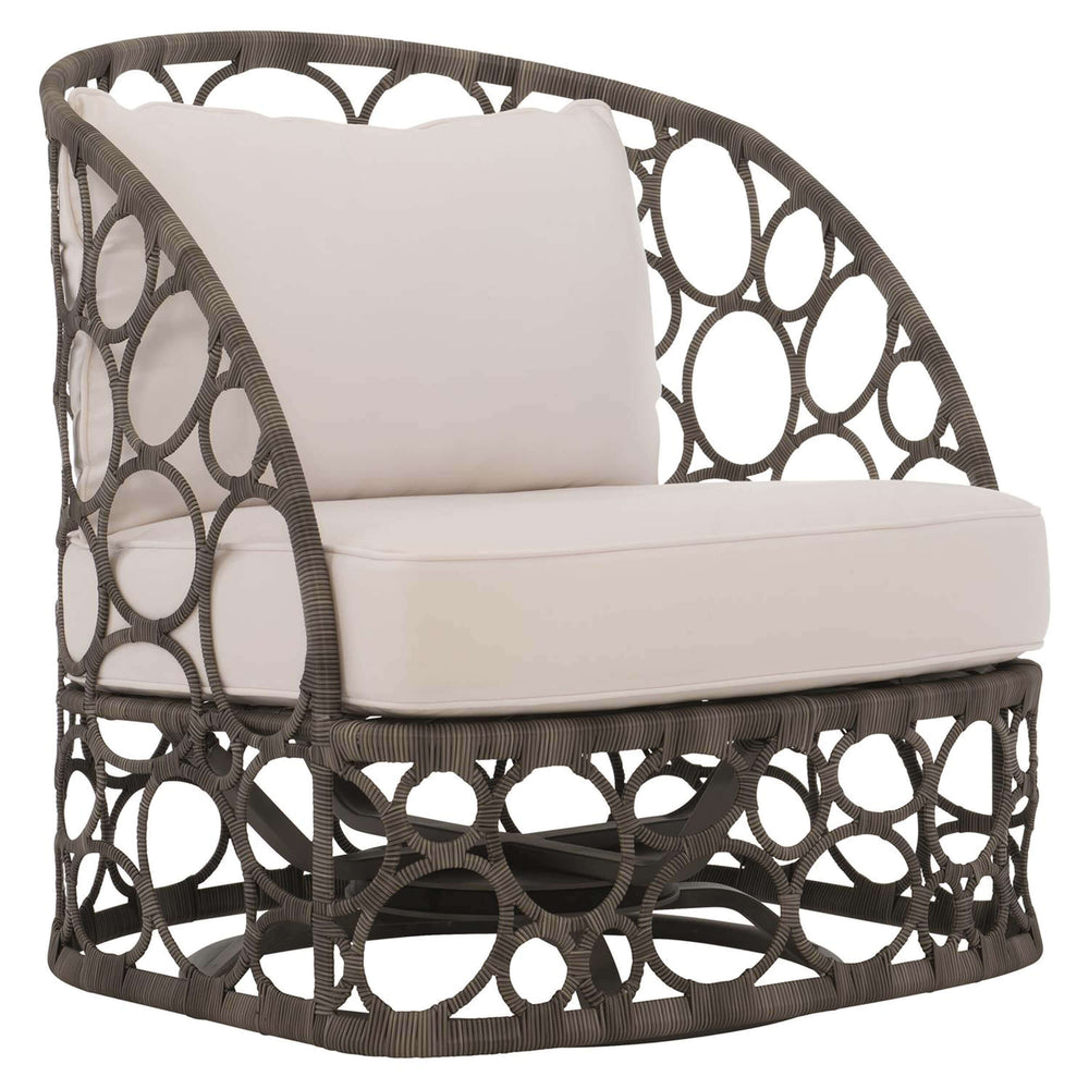 Bali Outdoor Swivel Chair, Peppercorn-Furniture - Outdoor-High Fashion Home