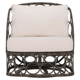 Bali Outdoor Swivel Chair, Peppercorn-Furniture - Outdoor-High Fashion Home