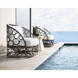 Bali Outdoor Swivel Chair, Peppercorn-Furniture - Outdoor-High Fashion Home