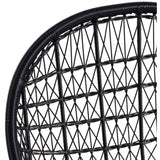 Bandera Outdoor Woven Dining Chair w/Seat Cushion, Smoke Black, Set of 2