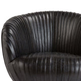 Beretta Leather Chair, Faded Black-Furniture - Chairs-High Fashion Home