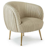 Beretta Leather Chair, Cappuccino-Furniture - Chairs-High Fashion Home