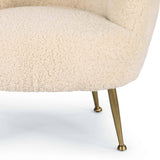 Beretta Sheepskin Chair, White-Furniture - Chairs-High Fashion Home