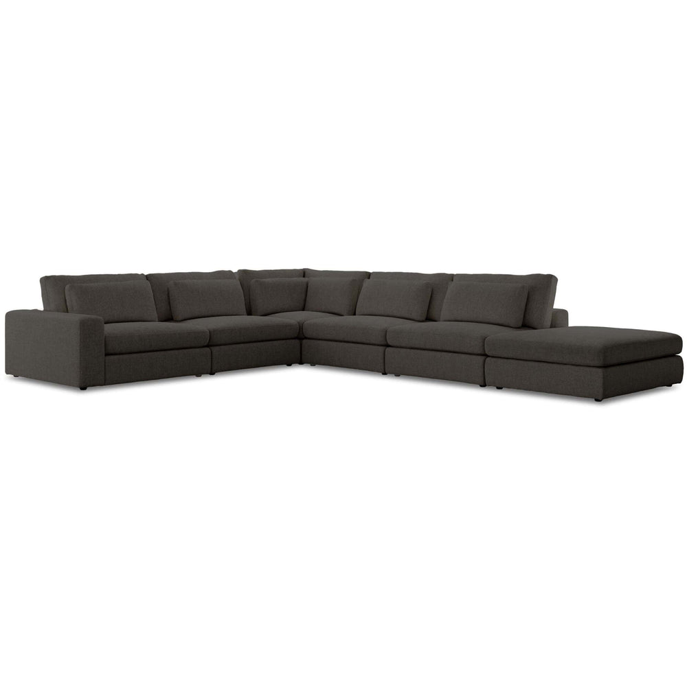 Bloor 5-Piece LAF Sectional w/Ottoman, Landale Charcoal