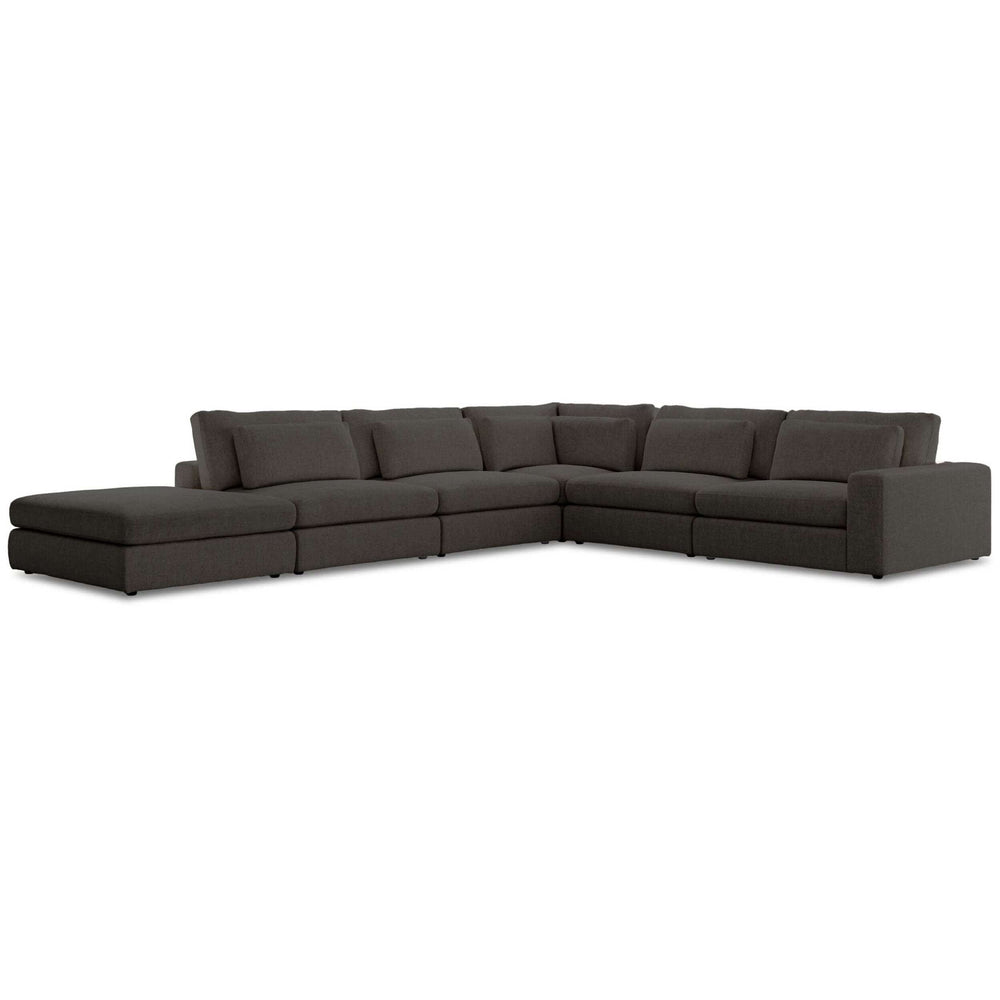 Bloor 5-Piece RAF Sectional w/Ottoman, Landale Charcoal