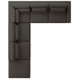 Bloor 5-Piece RAF Sectional w/Ottoman, Landale Charcoal