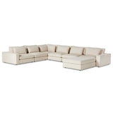 Bloor 6 Piece Sectional w/Ottoman, Clairmont Sand-Furniture - Sofas-High Fashion Home