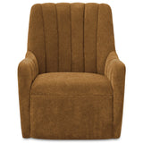 Bowie Swivel Chair, Ochre Brown