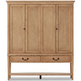 Brimley Wide Cabinet, Aged Light Pine-Furniture - Storage-High Fashion Home