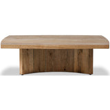 Brinton Square Coffee Table, Rustic Oak-Furniture - Accent Tables-High Fashion Home