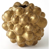 Bubble Vase, Antique Gold-Accessories-High Fashion Home