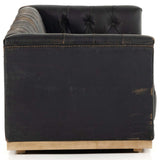 Maxx Leather Sofa, Destroyed Black