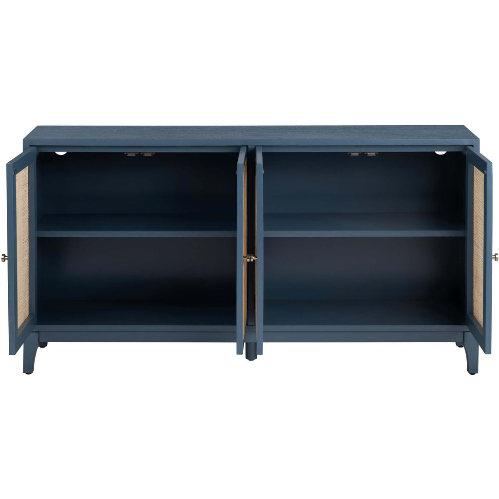 Shoreside 4 Door Sideboard, Blue – High Fashion Home