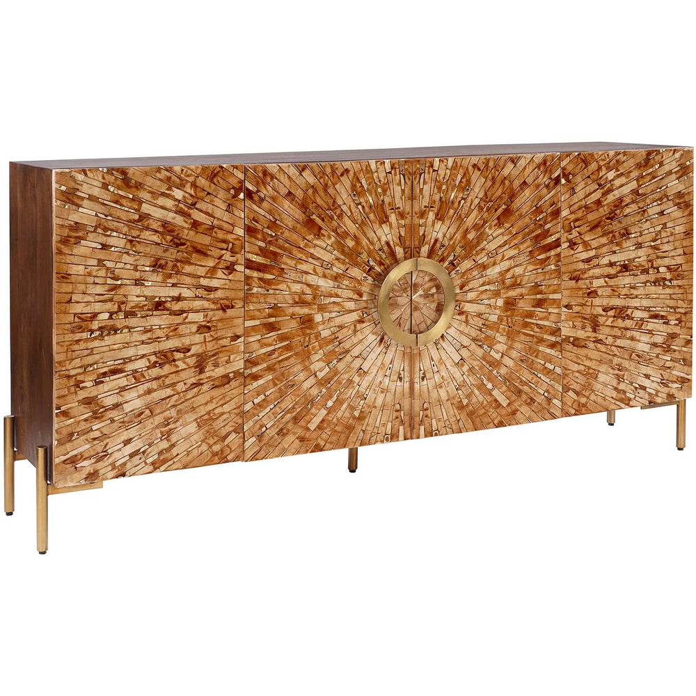 Safari Bone Inlay Sideboard, Brown-High Fashion Home