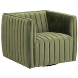 Draper Swivel Chair, Green-Furniture - Chairs-High Fashion Home