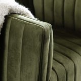 Draper Swivel Chair, Green-Furniture - Chairs-High Fashion Home