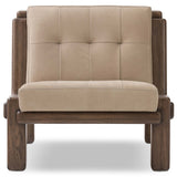 Camilo Leather Chair, Nubuck Sand