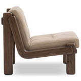 Camilo Leather Chair, Nubuck Sand