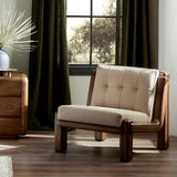 Camilo Leather Chair, Nubuck Sand