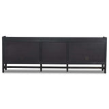 Caprice 96" Sideboard, Black Wash w/Natural Cane-Furniture - Storage-High Fashion Home