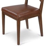 Cardell Leather Dining Chair, Sonoma Chestnut, Set of 2-Furniture - Dining-High Fashion Home