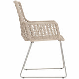 Carmel Outdoor Arm Chair, Hazelnut-Furniture - Outdoor-High Fashion Home