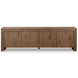 Chalmers Media Console, Weathered Oak-High Fashion Home