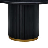 Chelsea Round Dining Table, Black-Furniture - Dining-High Fashion Home