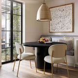 Chelsea Round Dining Table, Black-Furniture - Dining-High Fashion Home