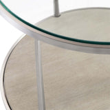 Cornelia Round Side Table, Nebbia-Furniture - Accent Tables-High Fashion Home