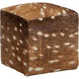 Cowhide Pouf, Axis Print-High Fashion Home